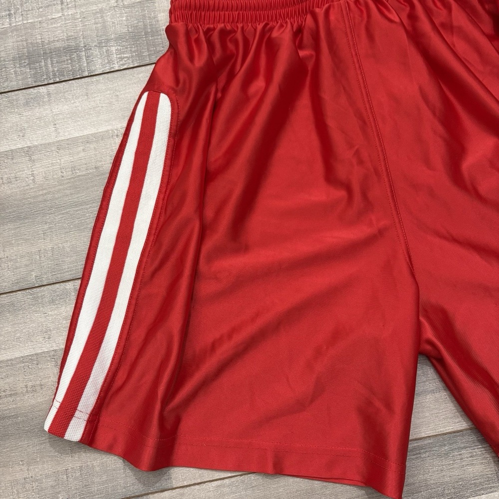 Vintage Diadora Soccer Shorts Mens Large Red Satin Shiny 90's Y2K Nylon Athletic - Picture 9 of 15